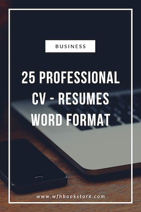 25 Professional Resumes CVs in Word Format - Templates
